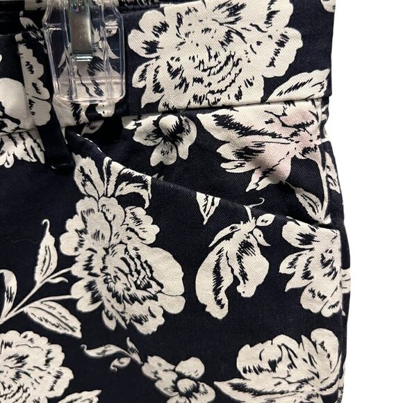 Gap Signature skinny ankle khaki in black and white floral print size 8 - Picture 2 of 12